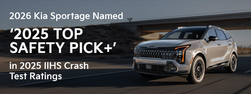 2026 Kia Sportage Named ‘2025 TOP SAFETY PICK+’