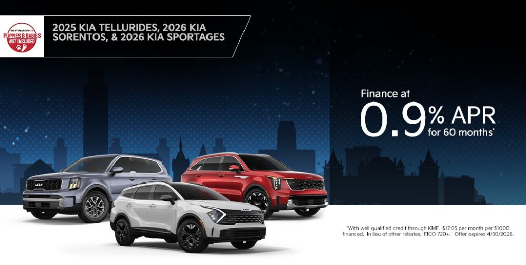 0.9% APR for 60 months* on select models: