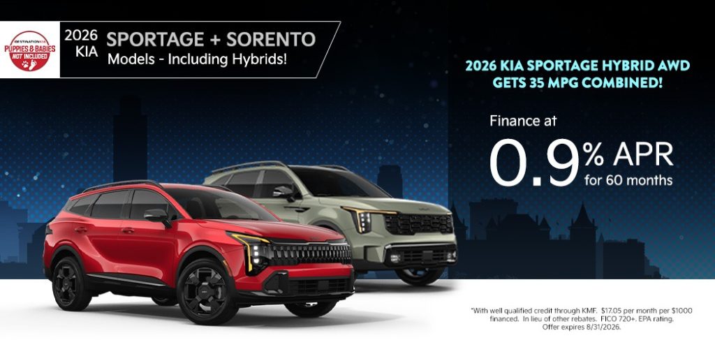 2026 Kia Sorento and 2026 Kia Sportage