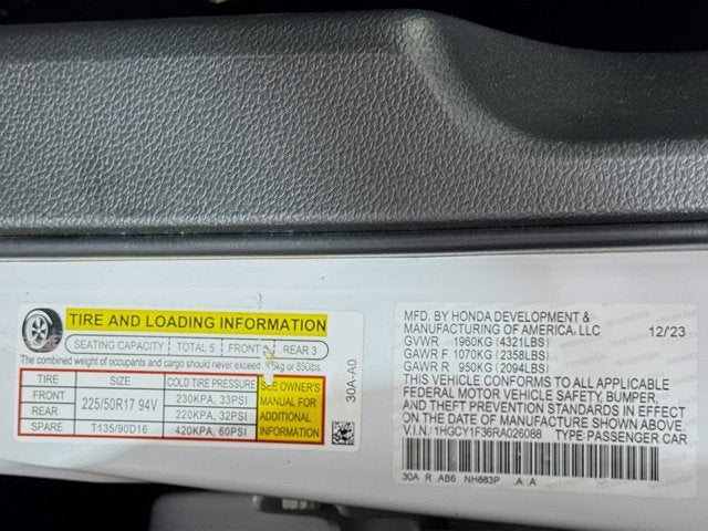 2024 Honda Accord Sedan EX