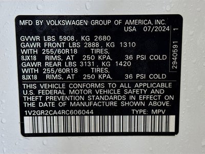 2024 Volkswagen Atlas 2.0T Peak Edition SEL