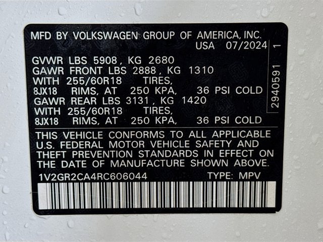 2024 Volkswagen Atlas 2.0T Peak Edition SEL