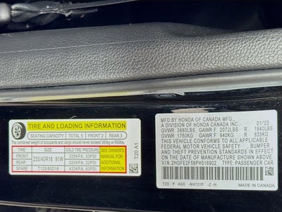 2023 Honda Civic Sedan Sport