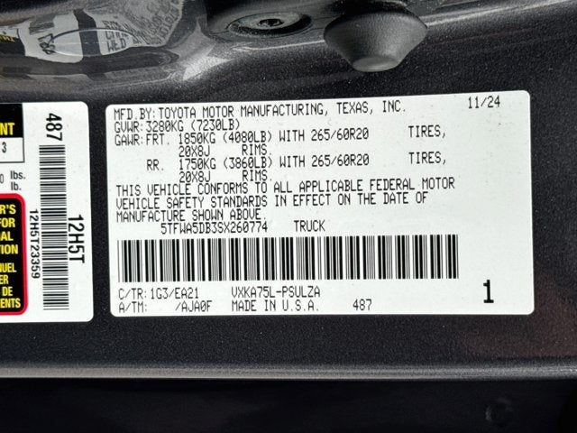 2025 Toyota Tundra 4WD SR5