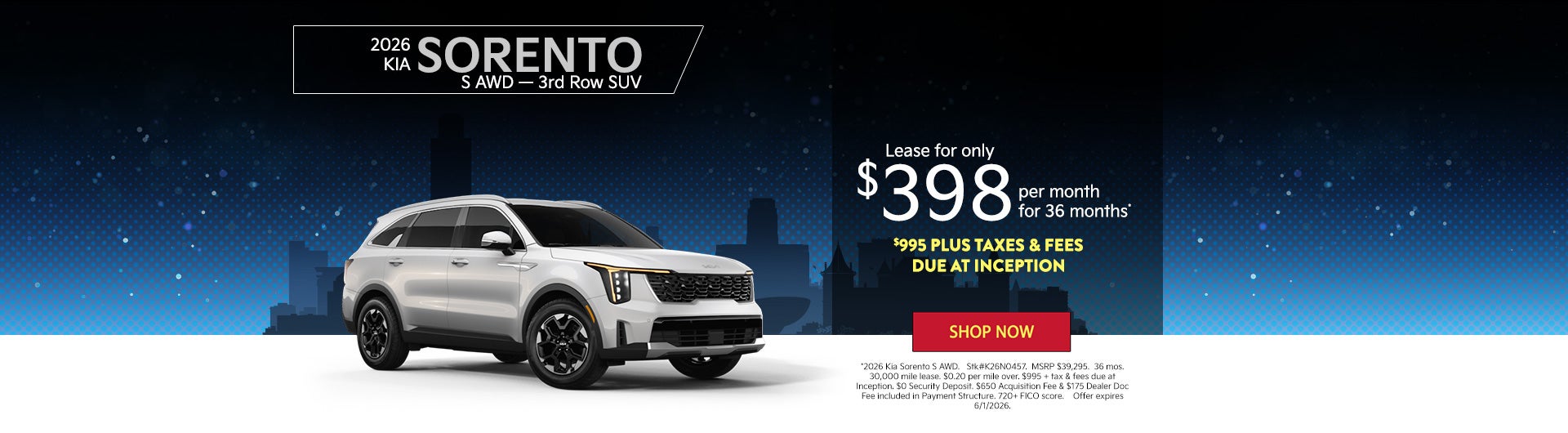 2026 Kia Sorento S All Wheel Drive