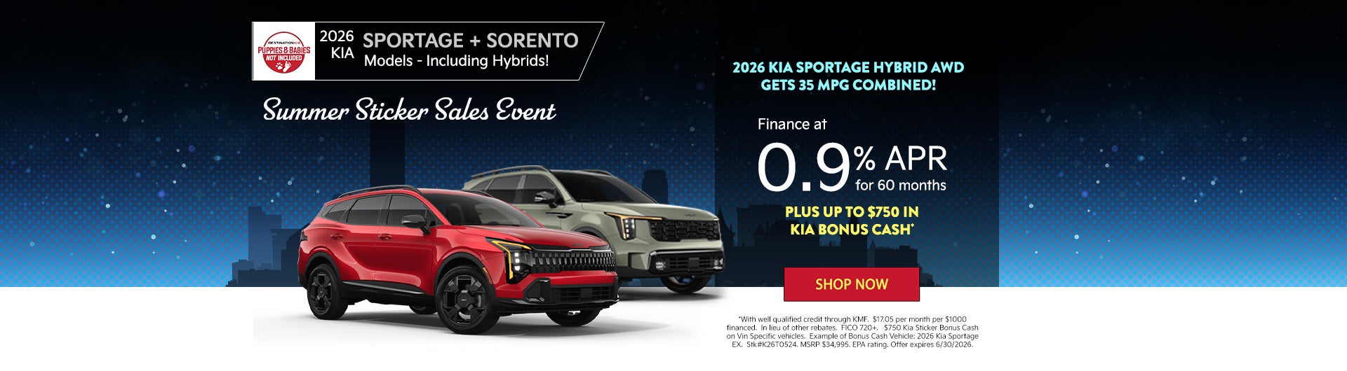 2026 Kia Sorentos and 2026 Kia Sportages - Including Hybrids