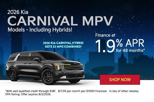 2026 Kia Carnivals - Including Hybrids!