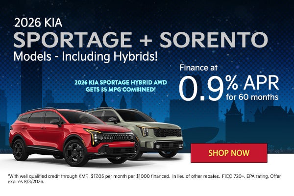 2026 Kia Sorentos and 2026 Kia Sportages! Including Hybrids!
