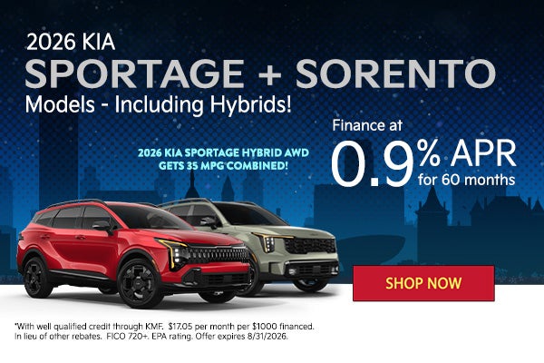 2026 Kia Sorentos and 2026 Kia Sportages! Including Hybrids!