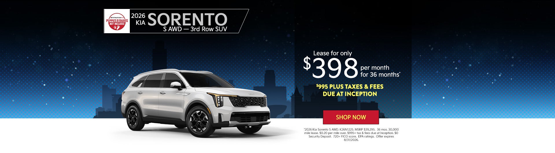 2026 Kia Sorento S All Wheel Drive