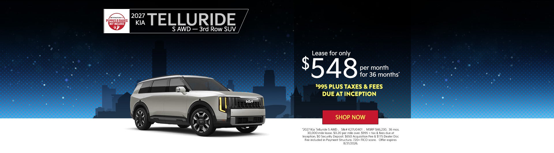 All New 2027 Kia Telluride S All Wheel Drive