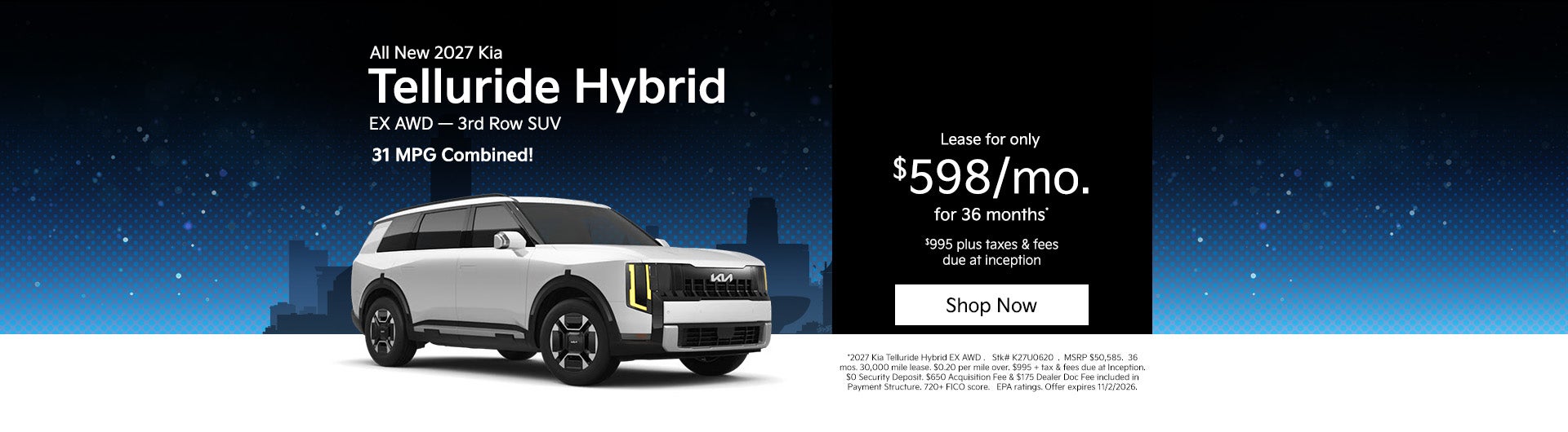 All New 2027 Kia Telluride Hybrid EX All Wheel Drive
