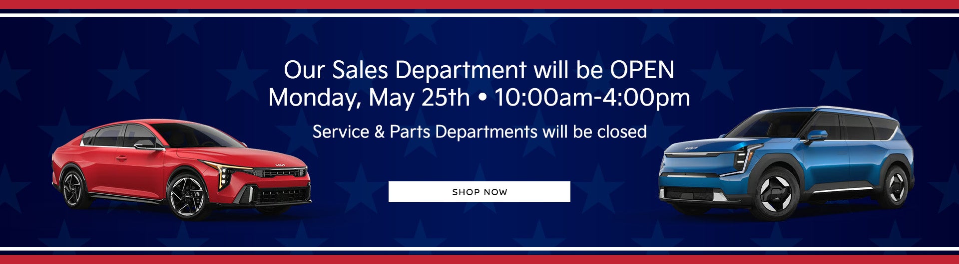 Memorial Day Hours